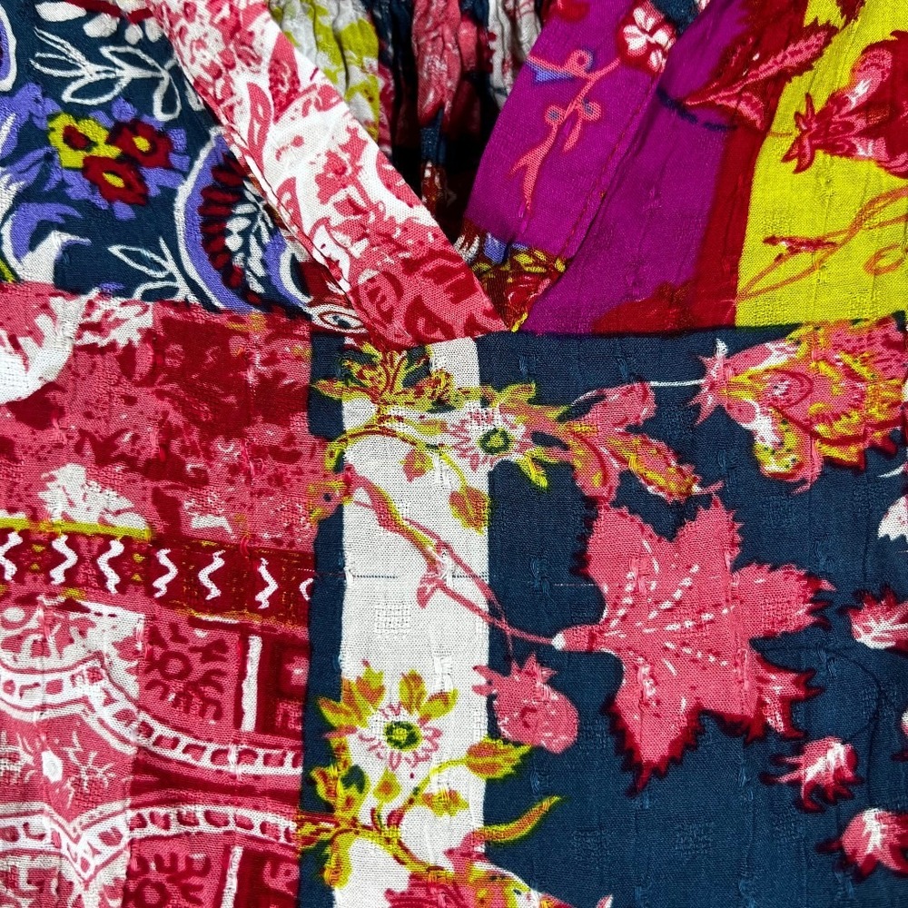 Jones New York Patchwork Paisley Floral Top Multicolor Boho Maximalist Size 3X - Picture 8 of 8